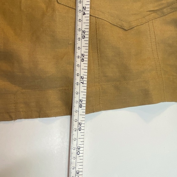 Ashley Stewart Burnt Orange Linen Unlined Jacket - Picture 6 of 7